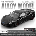 Diecast Alloy 1:24 Maser MC20 Convertible Supercar Model with Sound and Light Pull Back Children's Toy Vehicle Ornaments Gift
