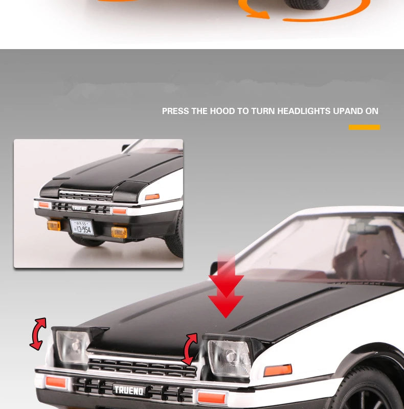 1:20 INITIAL D AE86 Movie Car Alloy Car Model Diecast & Toy Vehicles Metal Car Model Simulation Kids Toy Gift A152