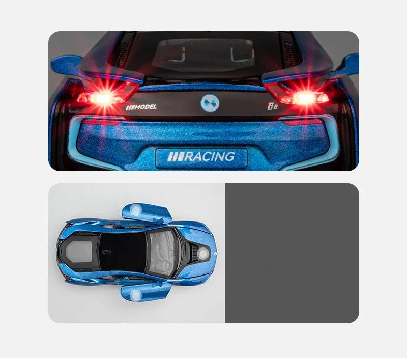 I8 Supercar  Diecast 1:32 Alloy Diecast  Car Diecasts Toy Vehicles Car Model Sound Light Car Toys Gifts