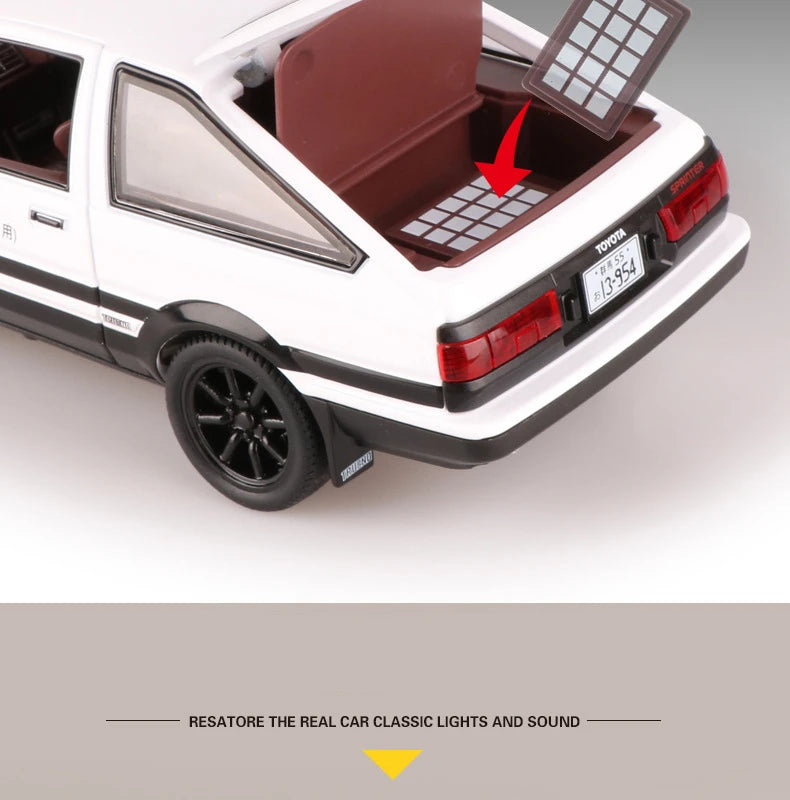 1:20 INITIAL D AE86 Movie Car Alloy Car Model Diecast & Toy Vehicles Metal Car Model Simulation Kids Toy Gift A152