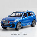 1:32 X5 M8 Alloy Models Toys Diecast Cars 6 Doors Opened with Sound Light Pull Back Rubber Tires Miniature Vehices Holiday Gifts