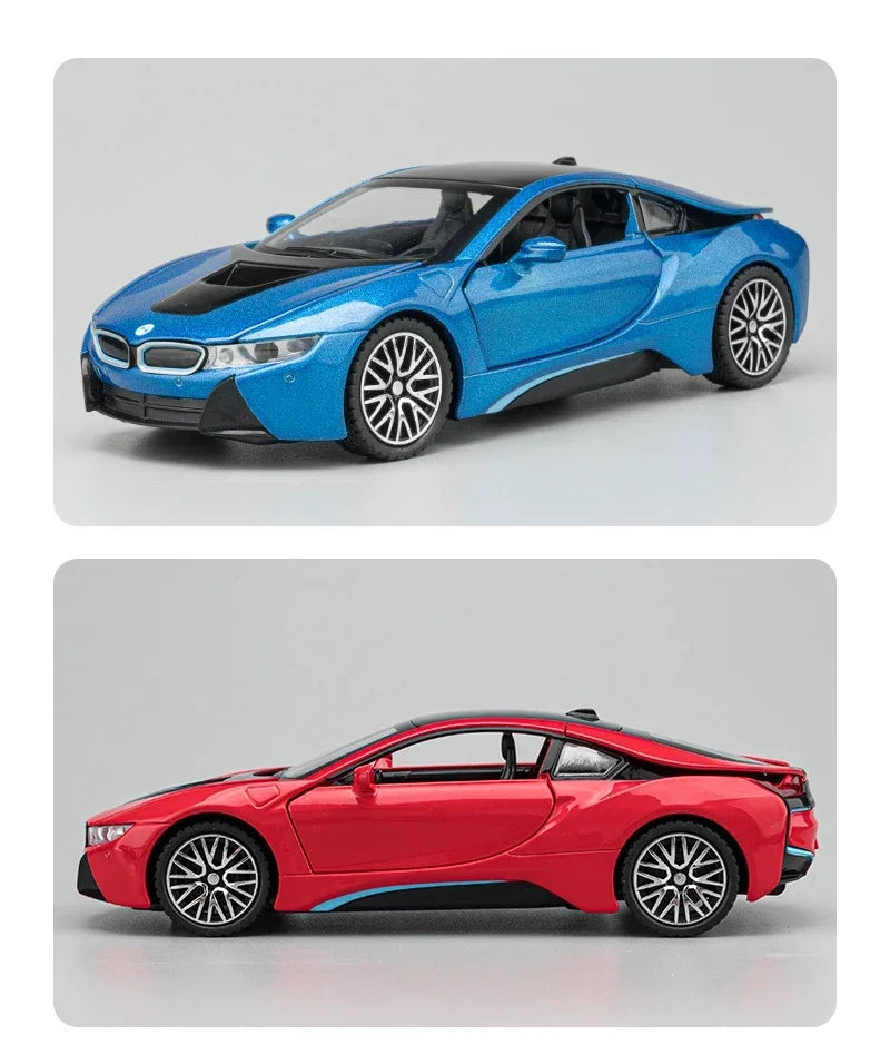 I8 Supercar  Diecast 1:32 Alloy Diecast  Car Diecasts Toy Vehicles Car Model Sound Light Car Toys Gifts