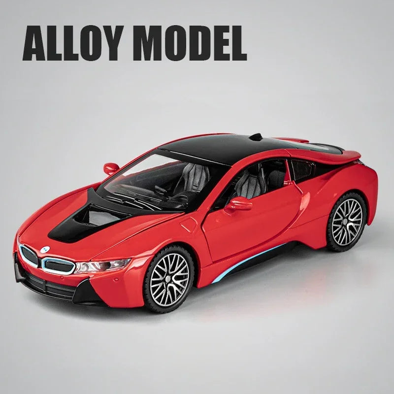 I8 Supercar  Diecast 1:32 Alloy Diecast  Car Diecasts Toy Vehicles Car Model Sound Light Car Toys Gifts