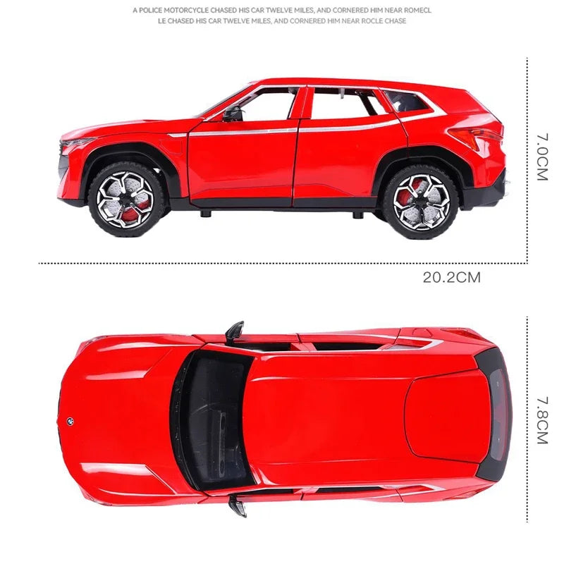 Diecast 1:24 Scale Spray XM Alloy Car Model Sound And Light S Metal Toys Vehicles Boys Gift Collective Miniature Voiture