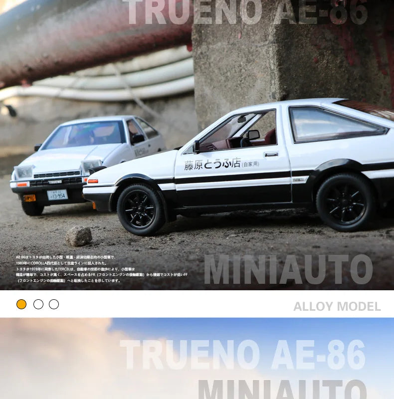 1:20 INITIAL D AE86 Movie Car Alloy Car Model Diecast & Toy Vehicles Metal Car Model Simulation Kids Toy Gift A152