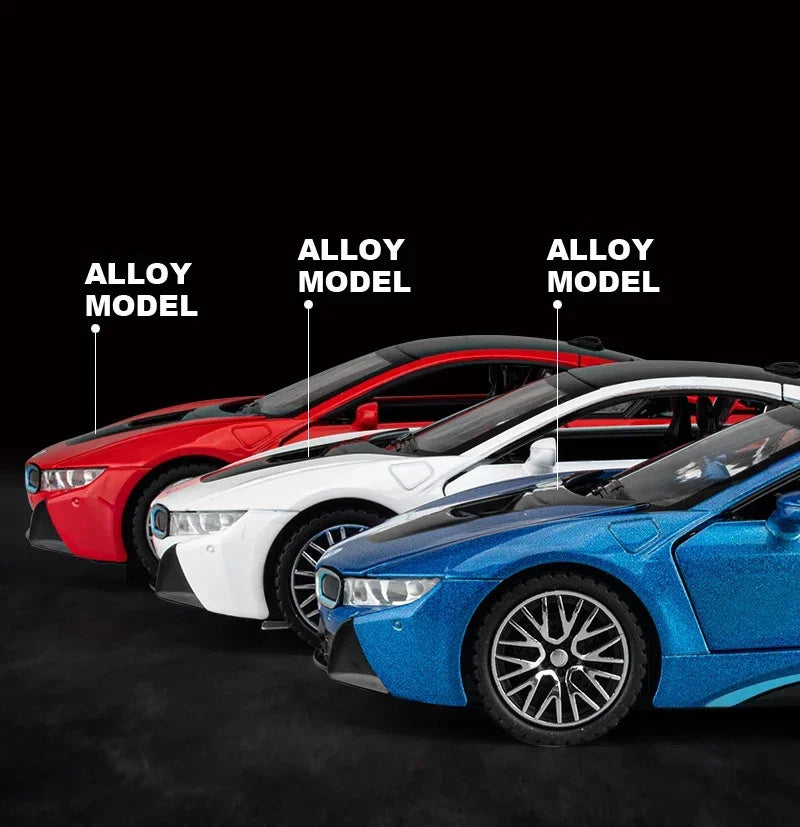 I8 Supercar  Diecast 1:32 Alloy Diecast  Car Diecasts Toy Vehicles Car Model Sound Light Car Toys Gifts