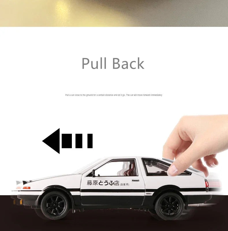 1:20 INITIAL D AE86 Movie Car Alloy Car Model Diecast & Toy Vehicles Metal Car Model Simulation Kids Toy Gift A152