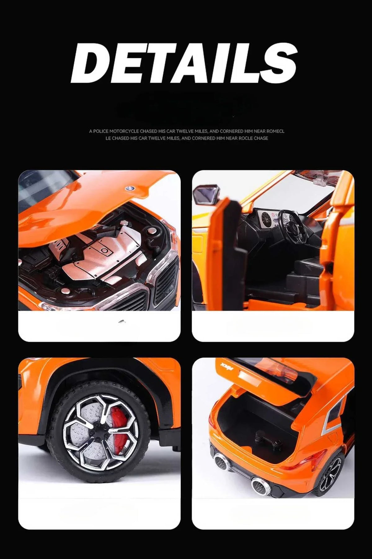 Diecast 1:24 Scale Spray XM Alloy Car Model Sound And Light S Metal Toys Vehicles Boys Gift Collective Miniature Voiture