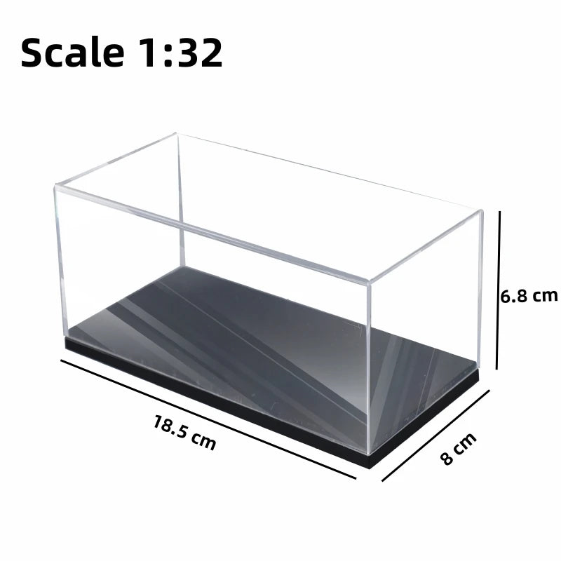 Scale 1/64 1/43 1/32 1/24 1/18 Clear Acrylic Display Box Case for Car Model Dust Cover Pre Made Box Diecast Professional Storage