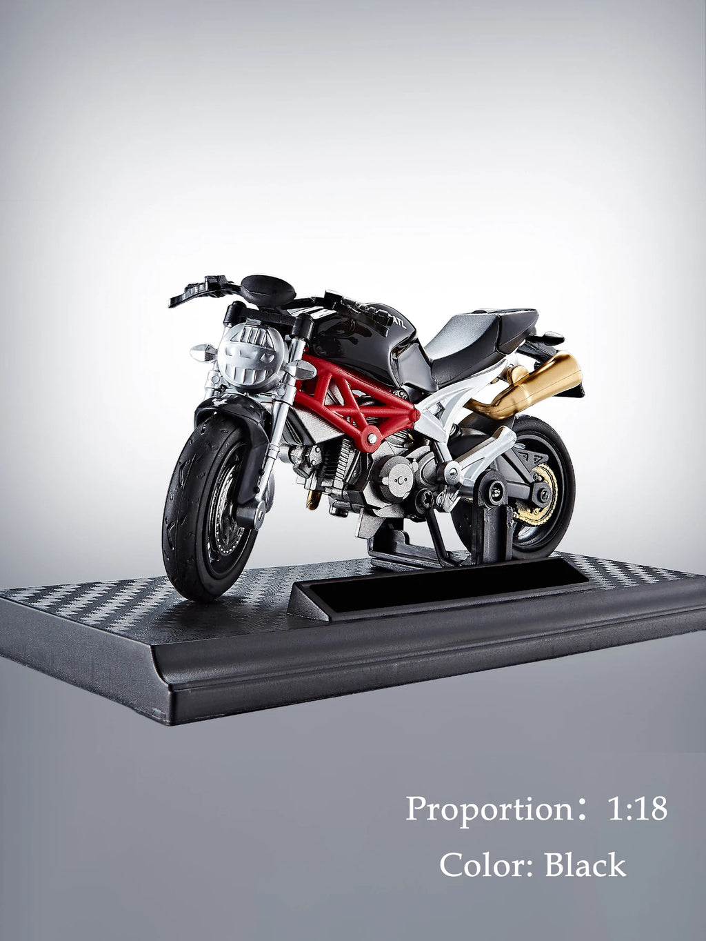 Model Diecast Motocycle Toys Ornament, 1:18/1:36 Car Rotating Rubber Rires Desktop Ornament Gifts