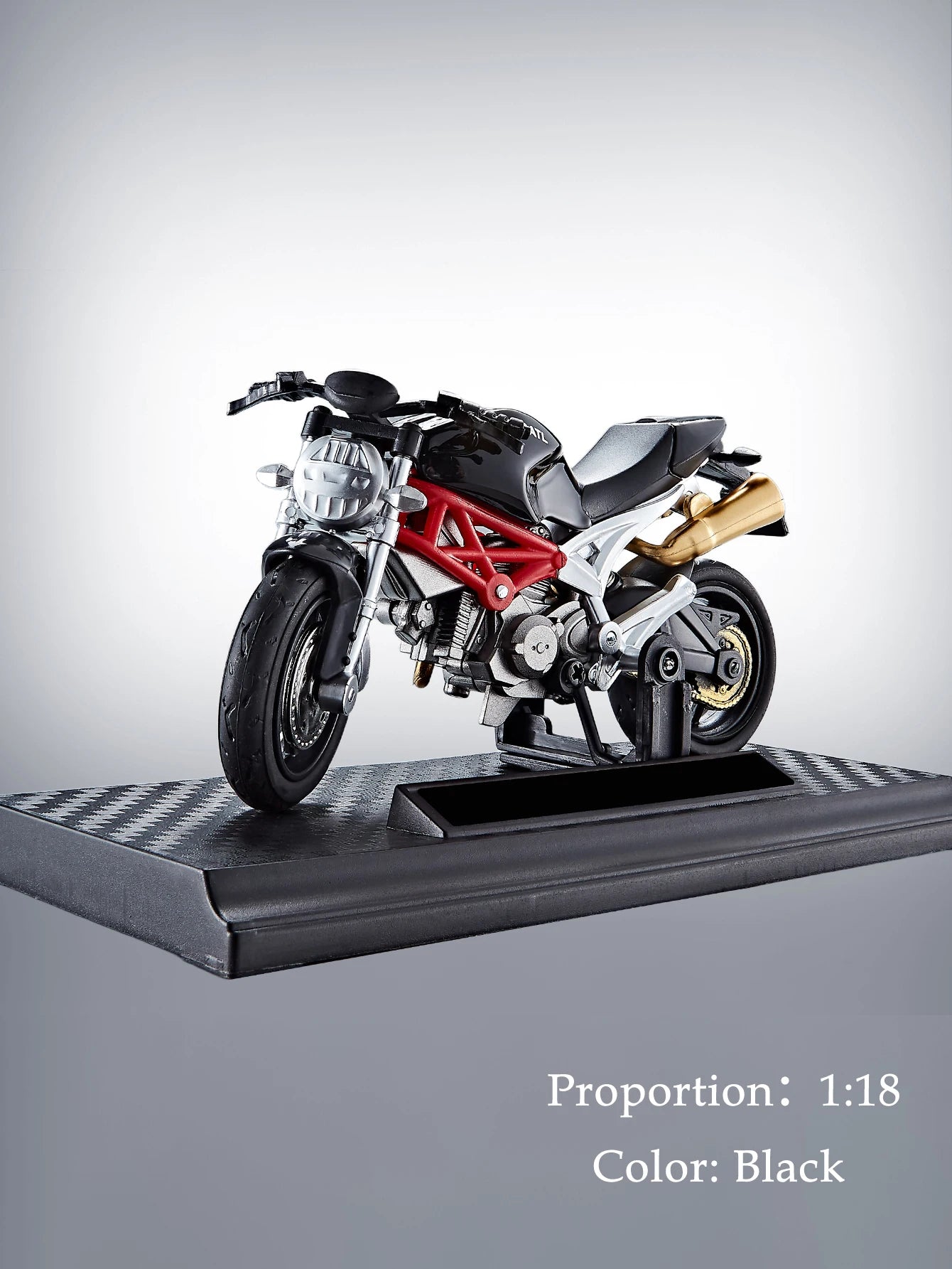 Model Diecast Motocycle Toys Ornament, 1:18/1:36 Car Rotating Rubber Rires Desktop Ornament Gifts