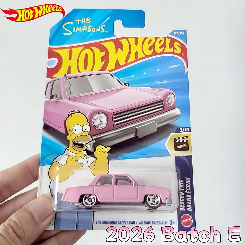 Genuine Hot Wheels 2026 E 1/64 Mainline Series Case Simpsons Pagani Audi Mazda Dodge Collectible Diecast Vehicle Model Toy Car