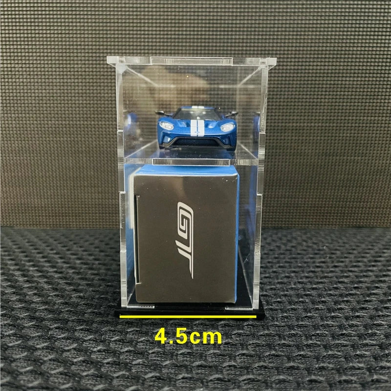 1/64 Model Cars Acrylic Display Case Fit for Mini Size MiniGT Tomica Hotwheels Required Assembly Proof Box Cabinet Toy Vehicles