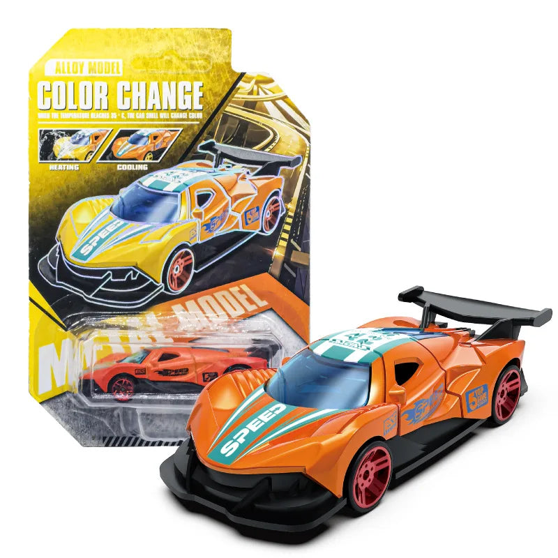 1:64 Magic Color Changing Racing Car Model Temperature Sensitive Inertia Pull Back Cars Toys Crash-Resistant Durable Boys Gift