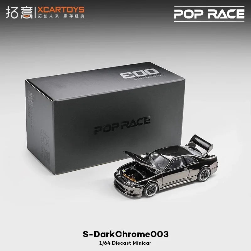 Xcartoys x Pop Race 1:64 EVA RT TYPE-08 087X PANDEM S13 SINGER SKYLINE GTR V8 DRIFT Diecast Model Car