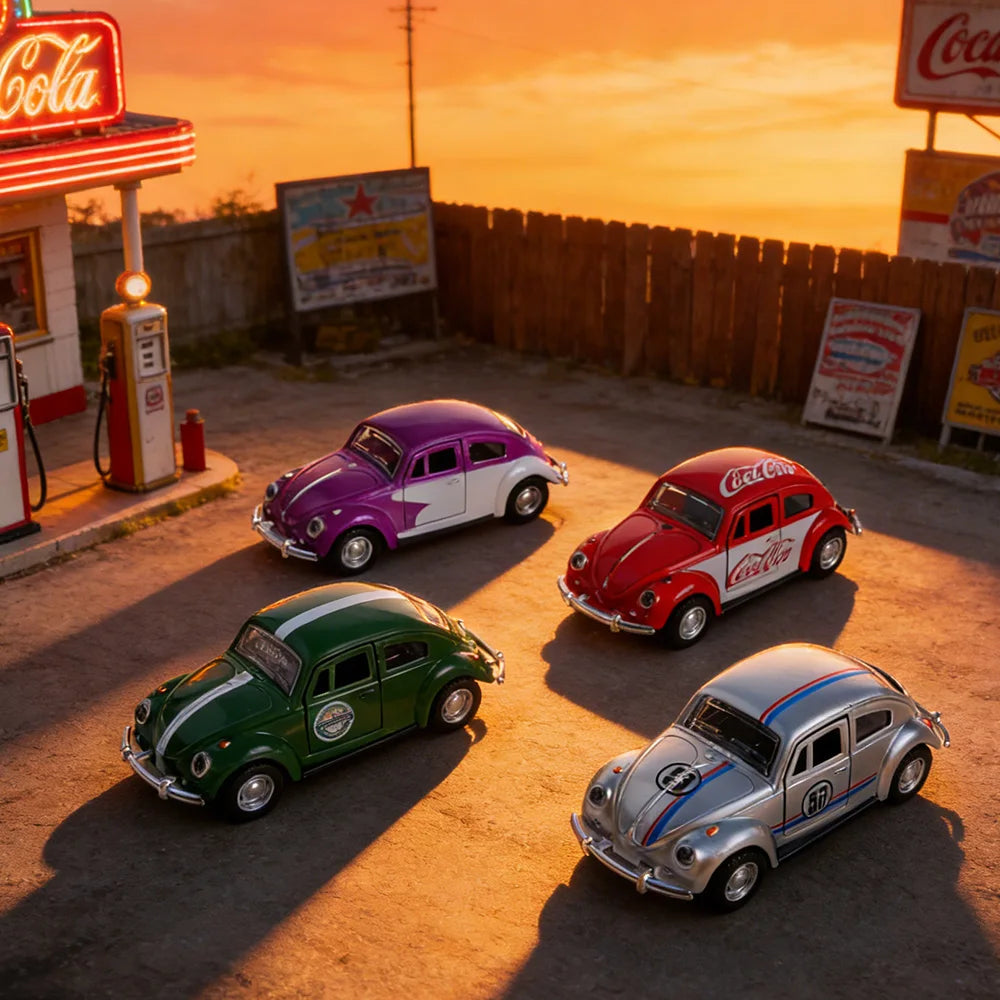 1/32 Scale Alloy Toy Car Mini Alloy Die-cast Beetle Car Model Retro veteran car  Simulation Model Toy For him