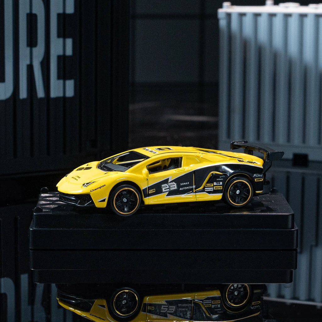 Aventador SVJ Die-cast Model, Alloy Car Toys Collectibles, 1/64 Scale Racing Ornament, Home Decoration, Gifts for Ages 3+