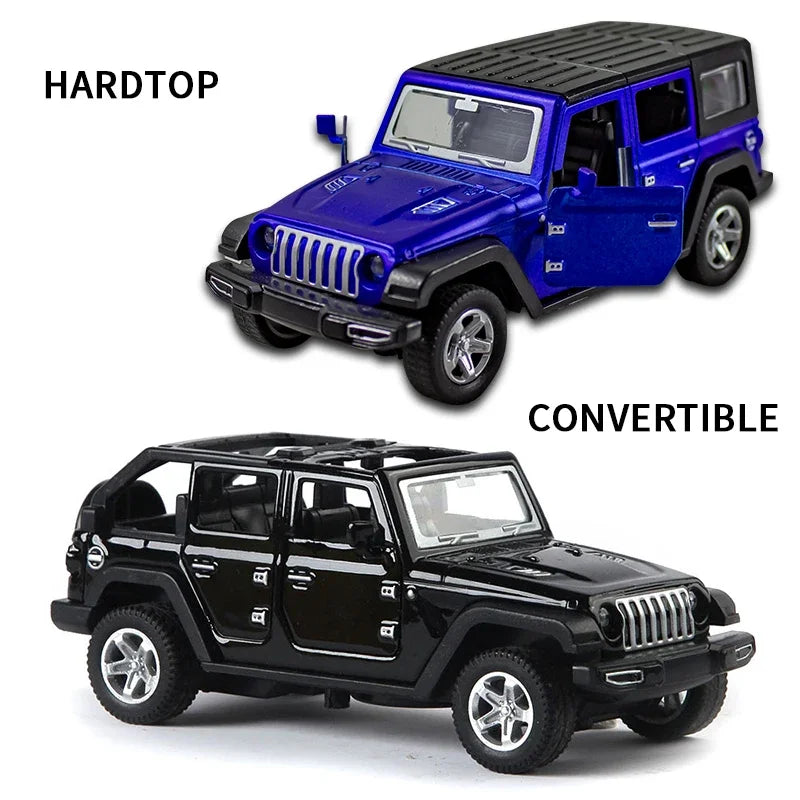 Bagged 1:36 alloy JEEPS Wrangler pull-back off-road car toy imitation off-road pull-back car, boys and children toys