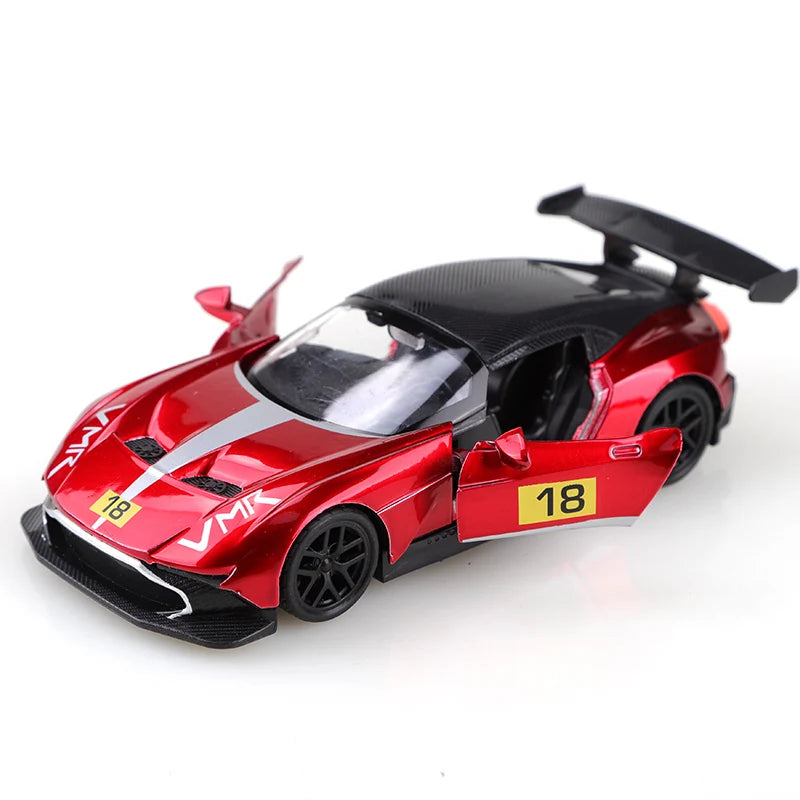 (Bagged) 1:36 Martin Alloy Racing Car, 1.36 scale simulated alloy pullback racing car, boy's toy, simulated racing car