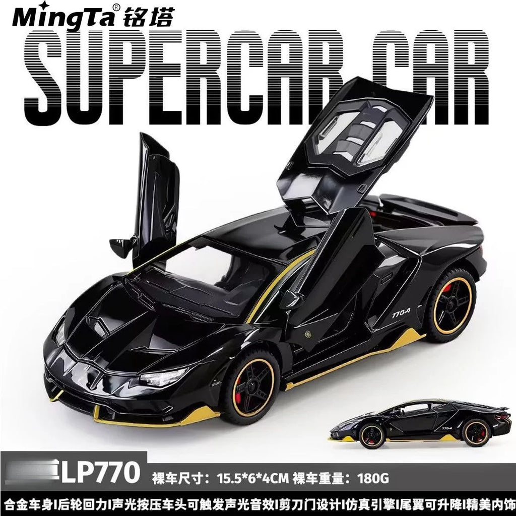 1:32 Lambor LP770 Super Sports Car Model Simulation Alloy Car Model Kids Toy Car Boys Racing Ornament Collection Pull Back