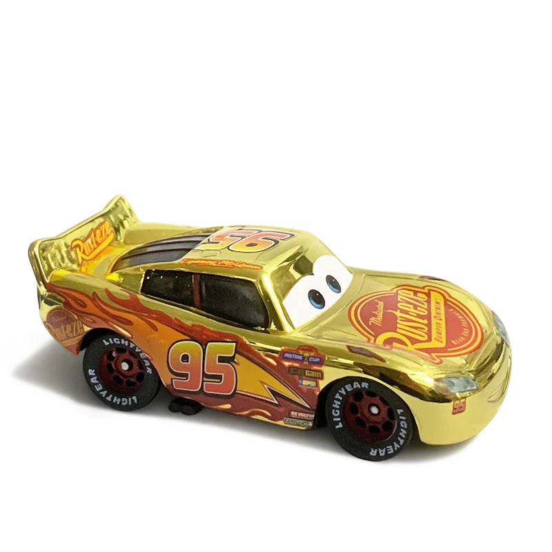 Disney Pixar Cars Toy Lightning McQueen Series 1:55 Diecast Model Basic Styles And Plated Version Children's Alloy Toy Car