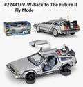 WELLY Diecast 1:24 Scale Model Car Toy Delorean For Movie Back to The Future Part 1/2/3 DMC-12 Metal Alloy Toy Car For Kids Gift
