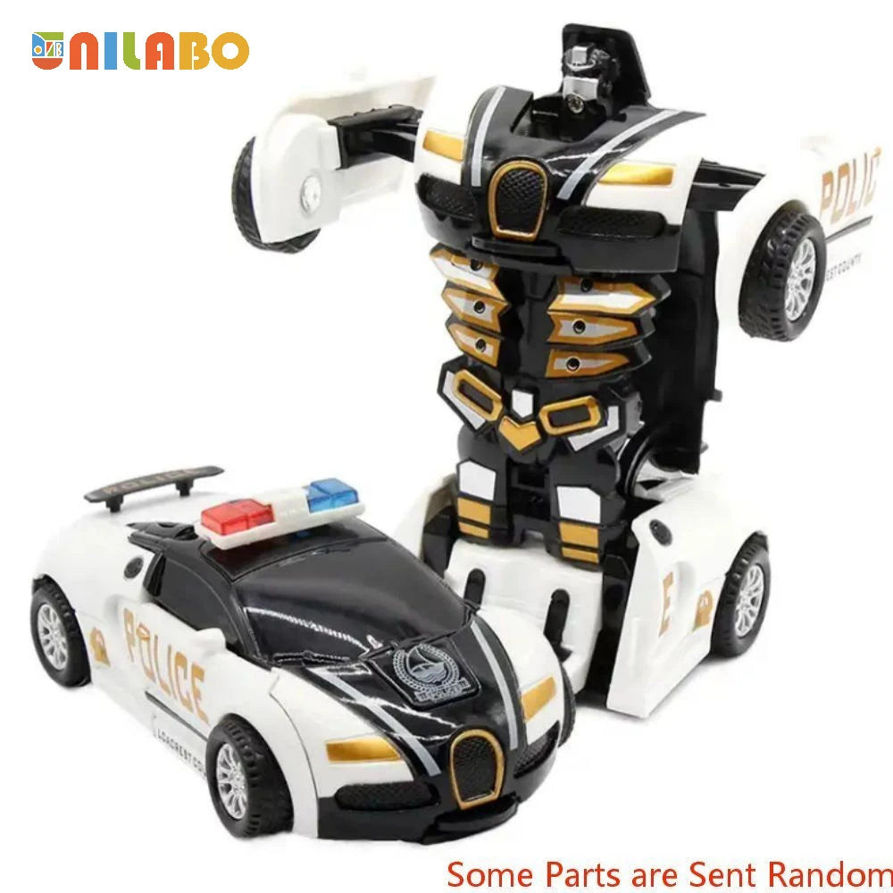 ألعاب سيارة روبوت رياضية قابلة للتحويل، بدون بطاريات، هدية تعليمية للأطفال، مركبة نموذجية ملونة للعب والتعلم