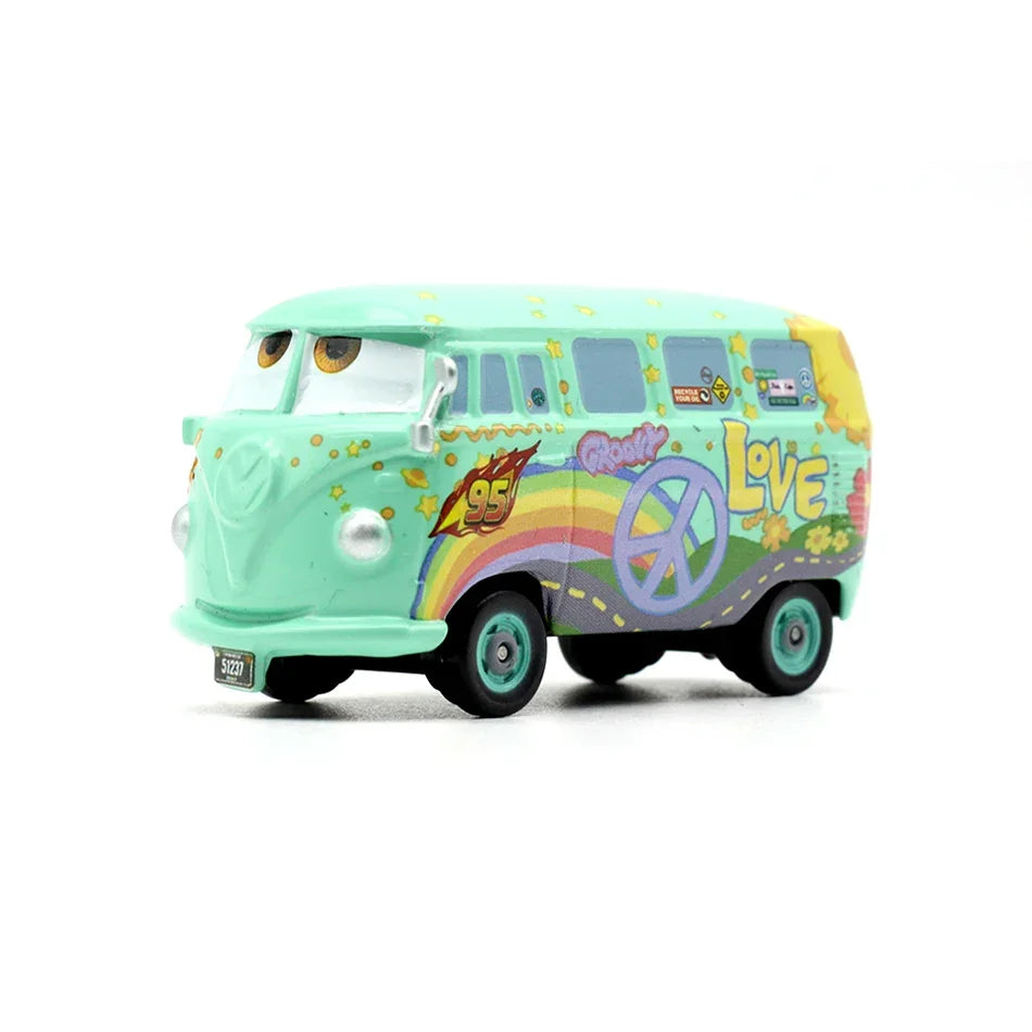 2026 NEW Disney Pixar Car Lightning McQueen The King Mater 1:55 Diecast Metal Alloy Model Car Toy for Kids Birthday Gift New Yea