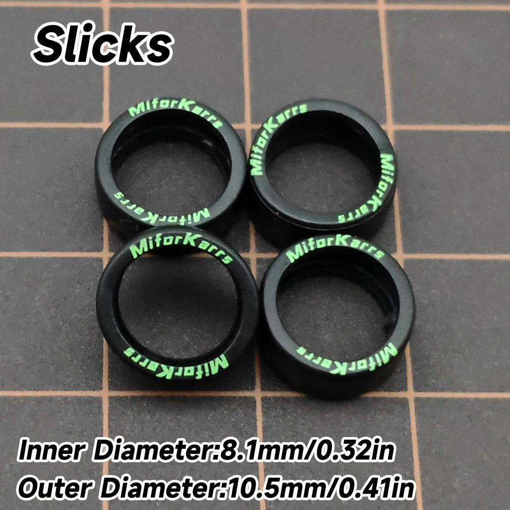 Kicarmod 1/64 Model Car ABS Wheels with Rubber Tire Brake Disc Metal Rims Diameter 10mm Refitting Parts For Model Car Hot Wheels