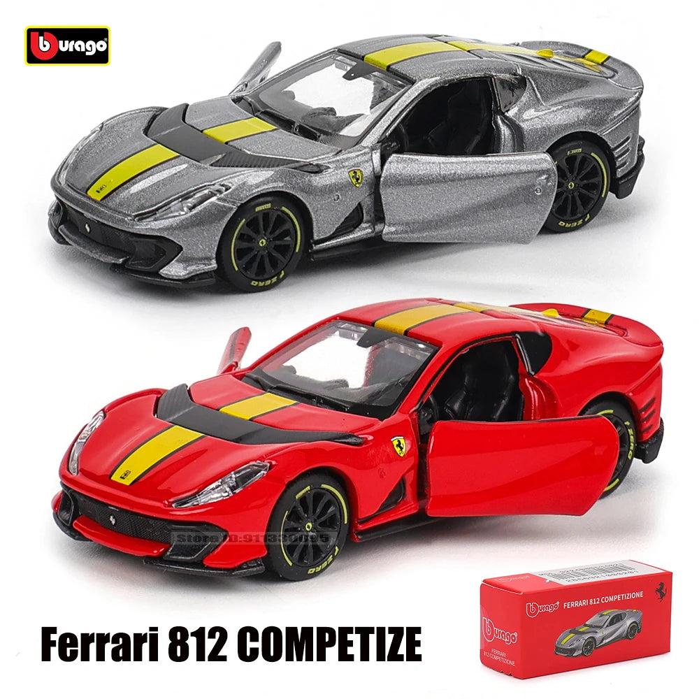 Bburago 1: 64 Ferrari series Multiple choices SP3 812 ENZO F40 F12TDF SF90 458 Car Die Casting Model Children's Gift Toy