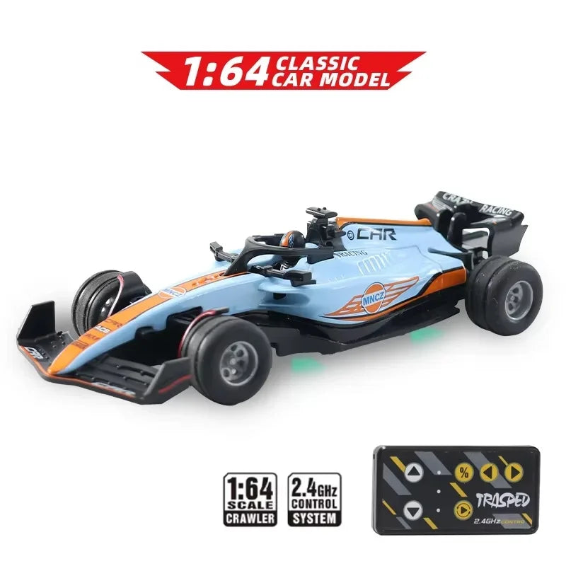 1/64 Mini Formula Racing Alloy RC Cary Model Car Die Cast Toy Car for Boy Gifts Party Toys Children's Remote Control Car Toy
