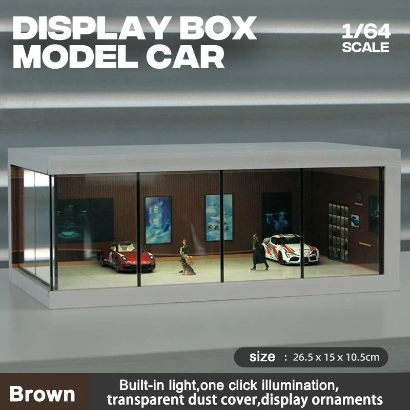 1/64 Garage scene Model Scene with Light Version Simulation Model Scene Decoration Collect (Excluding dolls and car models)