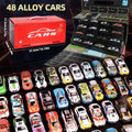 Gift Box Version: 48-Piece Alloy Car Set, Children's Toy Car, Tin Car, Racing Model, Classic Car Model, Christmas Gift