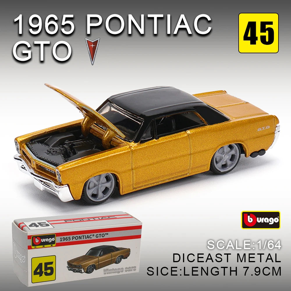 Bburago 1:64 golf Porsche 911 Shelby Raventon Mustang Lamborghini Collection Series Car Die Casting Model Children's Gift Toy