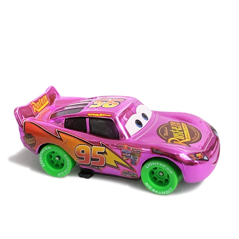 Disney Pixar Cars Toy Lightning McQueen Series 1:55 Diecast Model Basic Styles And Plated Version Children's Alloy Toy Car