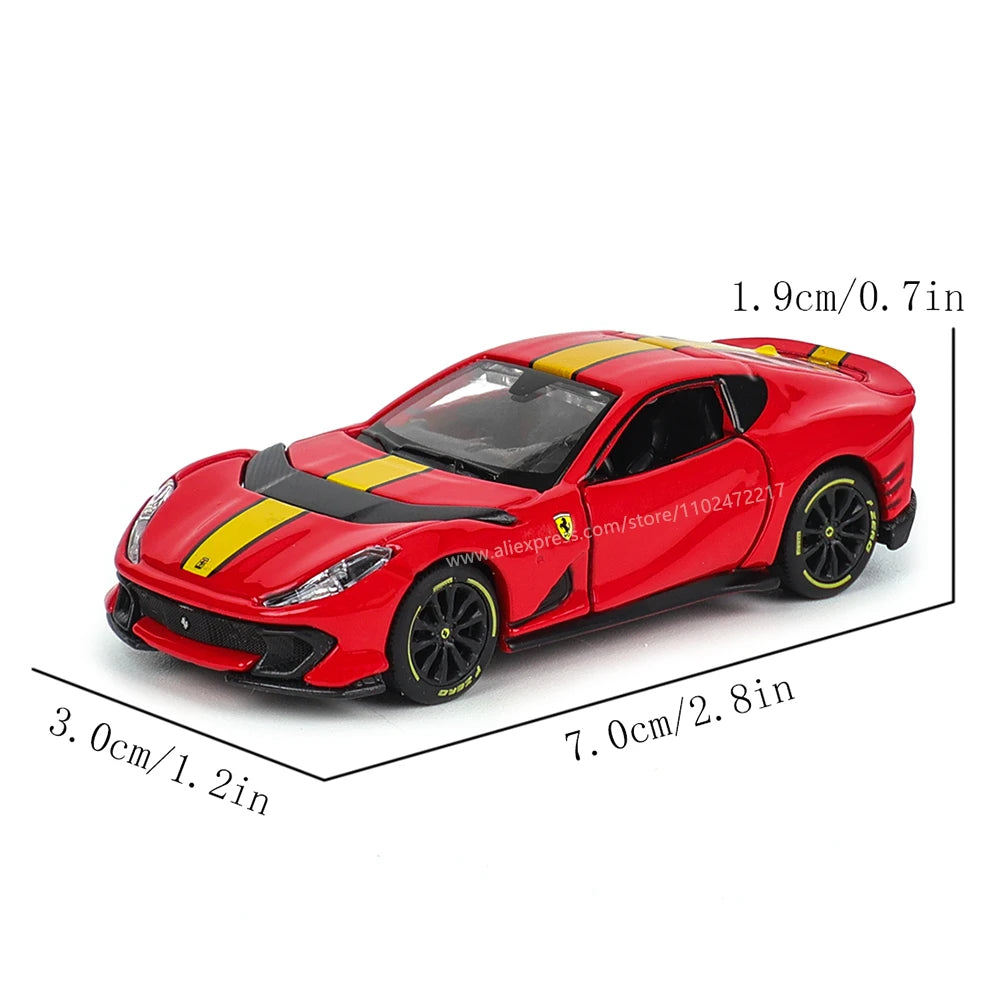 Bburago 1:64 genuine Ferrari SP1 812 COMPETIZIONE ENZO F40 F12TDF SF90 car model series children's Christmas boy gift toys