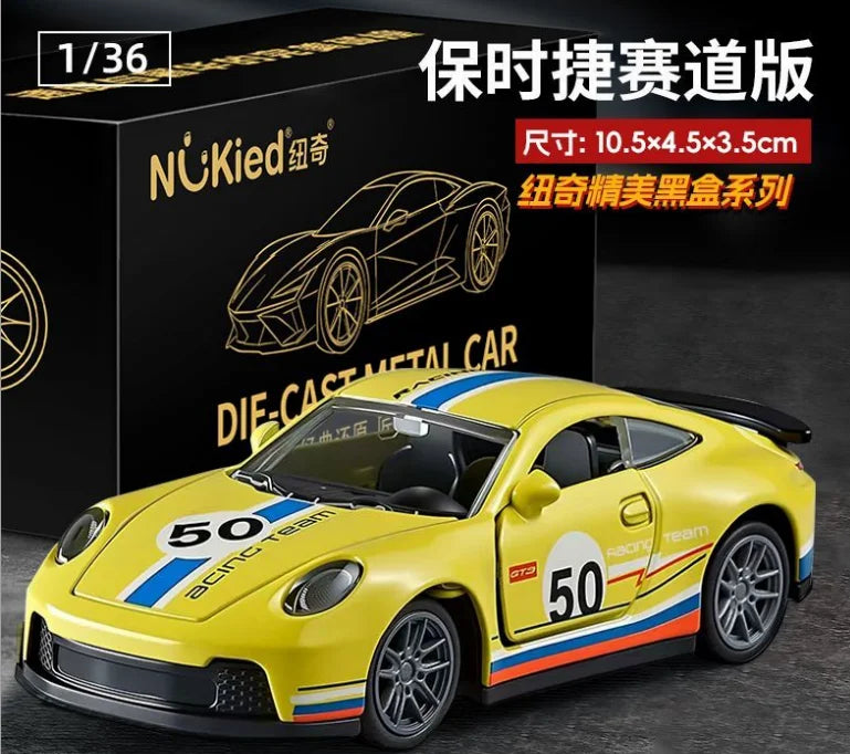 1:36 Porsche 911 GT3 RS Racing Sports Car Alloy Miniature Model Diecast Toy Fast Furious Collect Pull Back Childrens Birthday Gi
