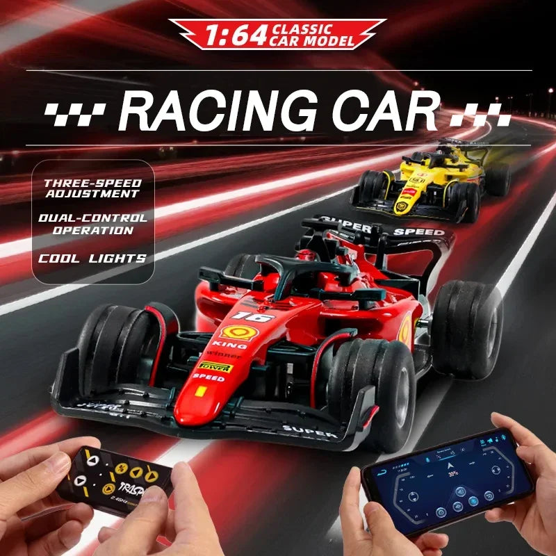 1/64 Mini Formula Racing Alloy RC Cary Model Car Die Cast Toy Car for Boy Gifts Party Toys Children's Remote Control Car Toy