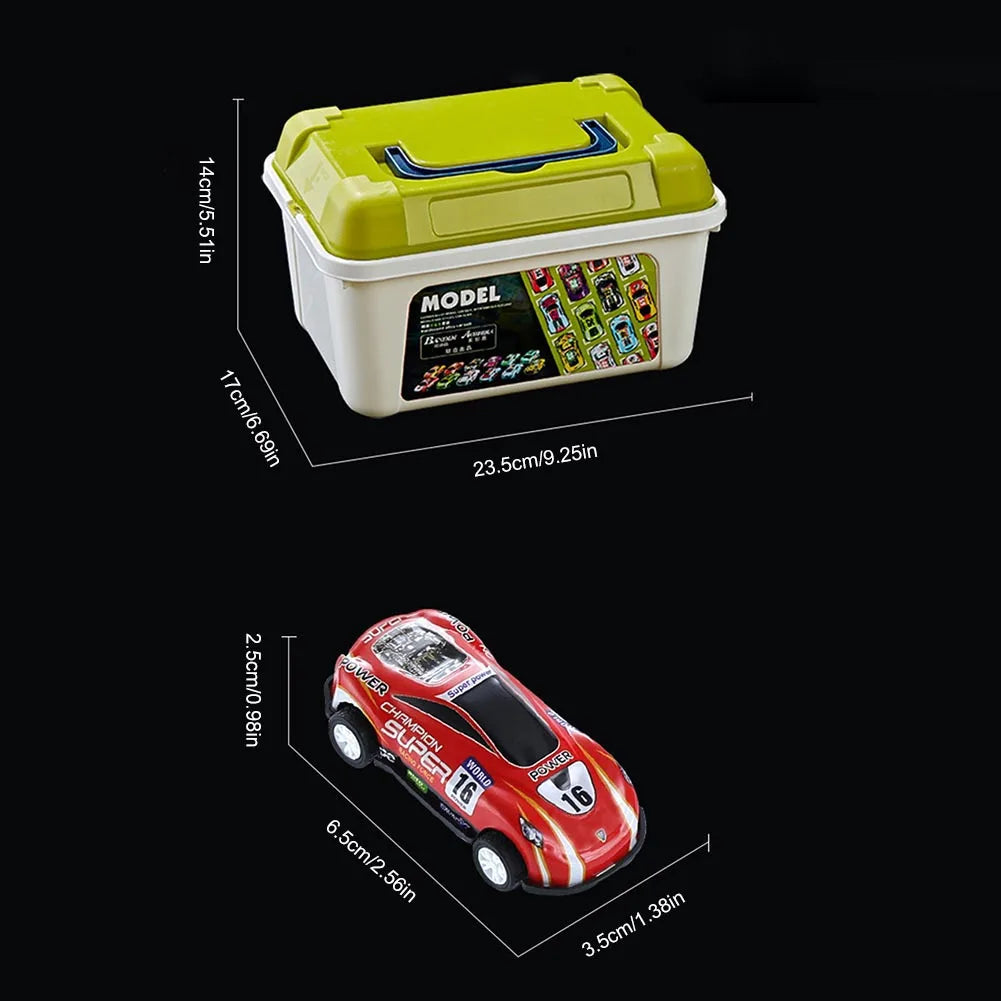 20/30/50Pcs Mini Car Set Inertia Pull Back Cars for Boys Plastic Vehicle Model Collection Toys Birthday New Year Gifts for Kids