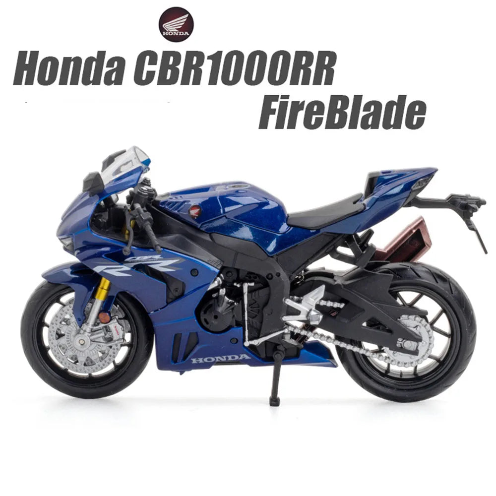Scale 1:12 BMW S1000RR Honda CBR1000RR Alloy Diecast Motorcycle Car Miniature Model Toys Wheel Steering Vehices for Boys Gifts