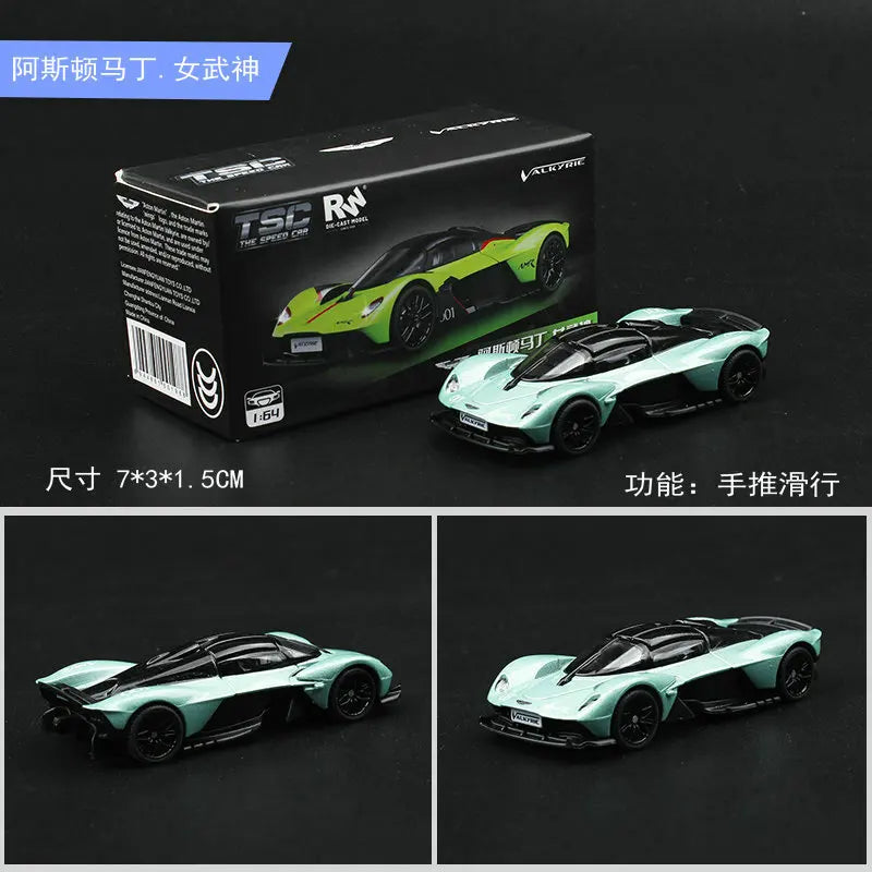 TSC1:64 Alloy Car Model Aston Martin Bugatti Simulation Children's Toy Decoration Collectible Item Non-Radio Controlled Vehicle