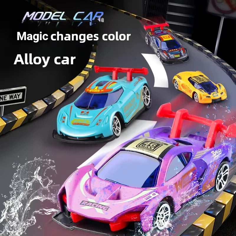 1:64 Magic Color Changing Racing Car Model Temperature Sensitive Inertia Pull Back Cars Toys Crash-Resistant Durable Boys Gift