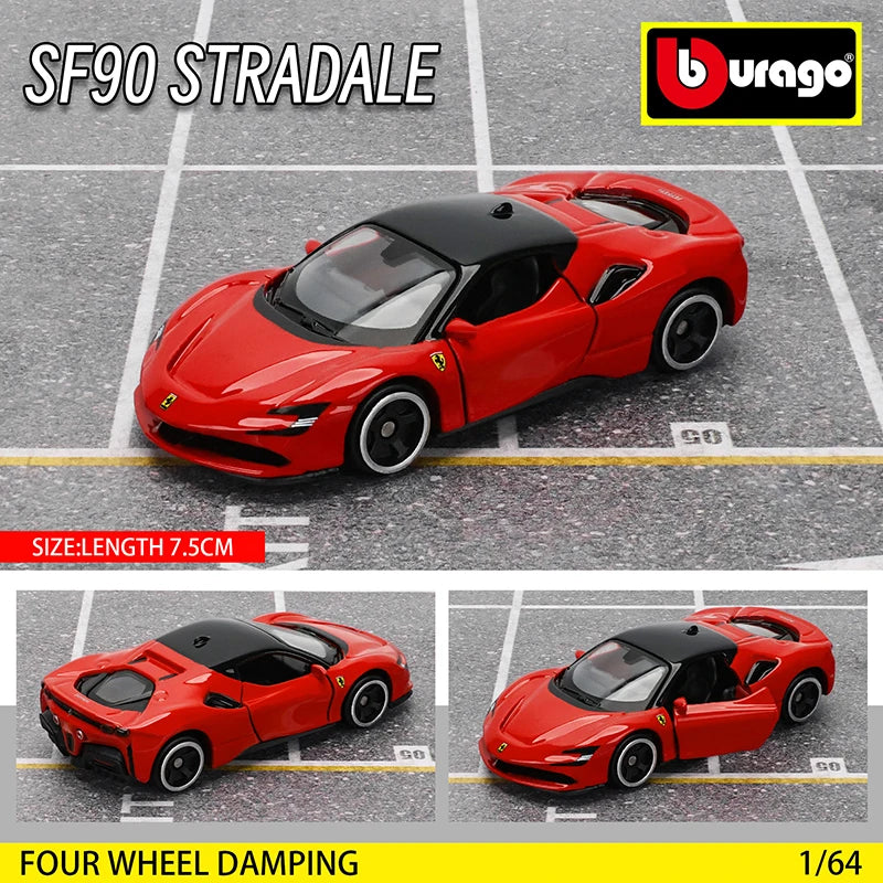 Bburago 1:64 genuine Ferrari SP1 812 COMPETIZIONE ENZO F40 F12TDF SF90 car model series children's Christmas boy gift toys