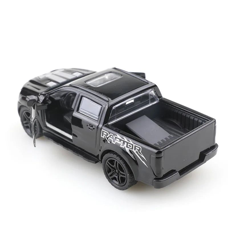 Alloy simulation small truck with openable door, car model, children's toys, gifts, decorations, cake ornaments
