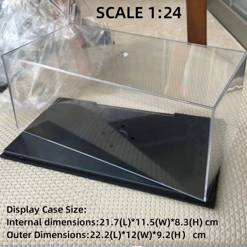 Scale 1/64 1/43 1/32 1/24 1/18 Clear Acrylic Display Box Case for Car Model Dust Cover Pre Made Box Diecast Professional Storage