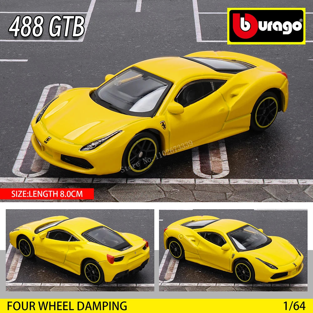 Bburago 1:64 genuine Ferrari SF90 SP1 458 ENZO F40 F12TDF SF90 car model series children's Christmas boy gift toys