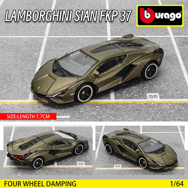 Bburago 1:64 GOLF GT 2017 2020 mustang shelby gt500 Car Model Collection Kids Xmas Gift Toys for Boys Ferrari  Benz Volkswagen