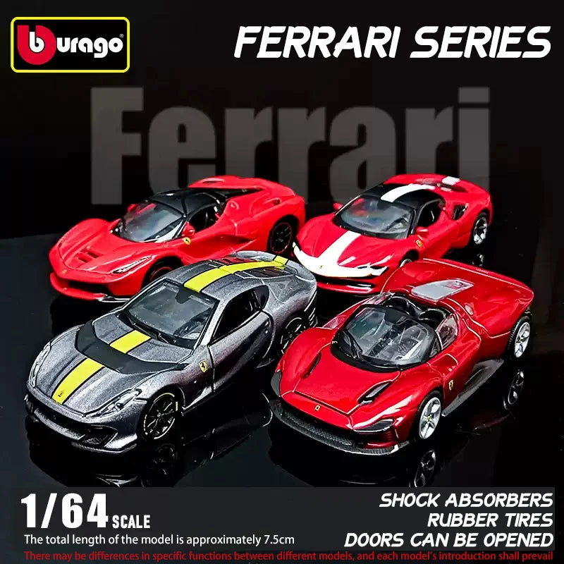 Bburago 1: 64 Ferrari series Multiple choices SP3 812 ENZO F40 F12TDF SF90 458 Car Die Casting Model Children's Gift Toy