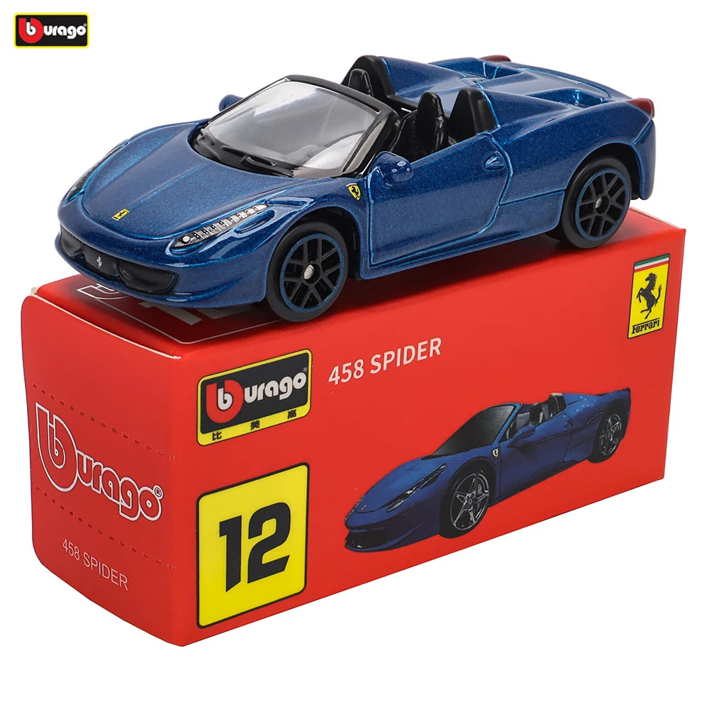 Bburago1:64 Ferrari SP3 458 599 ENZO F12 Model Small Collection Car Alloy Model Toy Gift Scene Decoration Classic and Exquisite