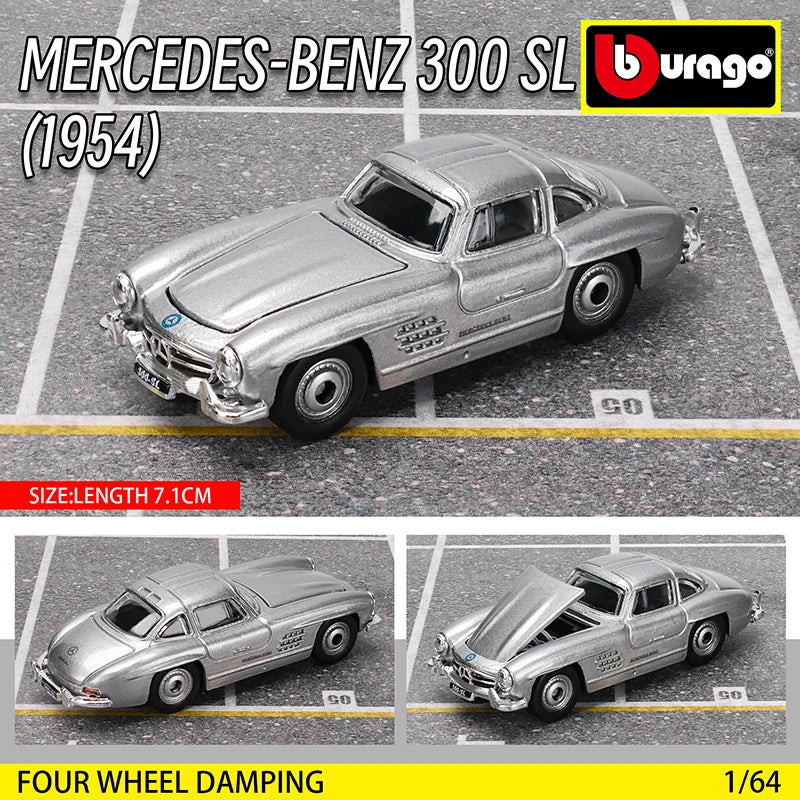 Bburago 1:64 GOLF GT 2017 2020 mustang shelby gt500 Car Model Collection Kids Xmas Gift Toys for Boys Ferrari  Benz Volkswagen